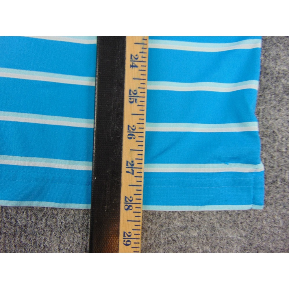 Vineyard Vines Polo Mens XL Performance Blue‎ Striped Preppy Coastal Golf Shirt - Picture 5 of 8
